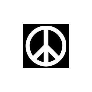  Peace Symbol Window Decal (white) 5 