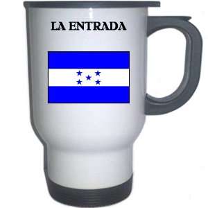  Honduras   LA ENTRADA White Stainless Steel Mug 