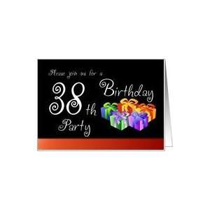  38th Birthday Party Invitation   Gifts Card: Toys & Games