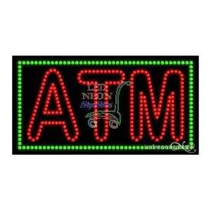 ATM LED Sign 17 inch tall x 32 inch wide x 3.5 inch deep outdoor only 