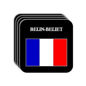  France   BELIN BELIET Set of 4 Mini Mousepad Coasters 