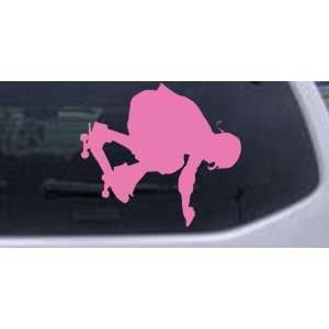 Skateboarding Sports Car Window Wall Laptop Decal Sticker    Pink 26in 