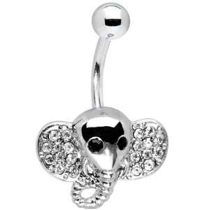  Crystalline Gem Elephant Belly Ring: Jewelry