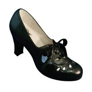 Aris Allen Womens Black & Silver Faux Ostrich Pump Dance Shoes with 
