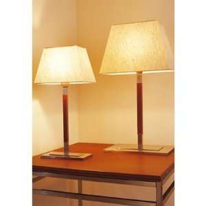 Tau Table Lamp Size / Finish / Shade / Bulb Type: Large / Dark Leather 