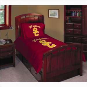  USC Trojans Comforter Set   Twin Bed: Sports & Outdoors