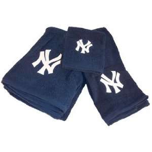  New York Yankees MLB 3 Piece Bath Towel Set New Gift 