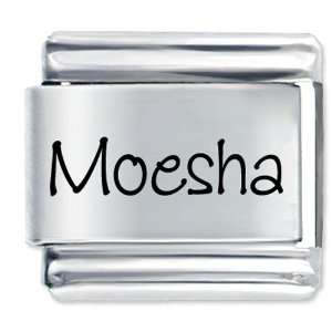  Name Moesha Gift Laser Italian Charm: Pugster: Jewelry