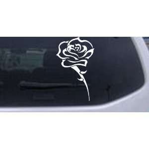      Single Open Rose Car Window Wall Laptop Decal Sticker: Automotive