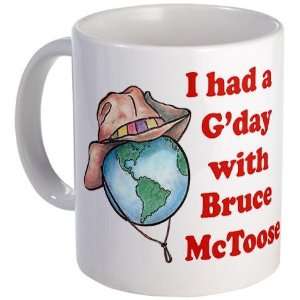 had a Gday with Bruce McToose Java Travel Mug by CafePress:  