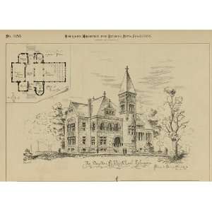    Dayton Public School Library,floor plan,sketch,1886