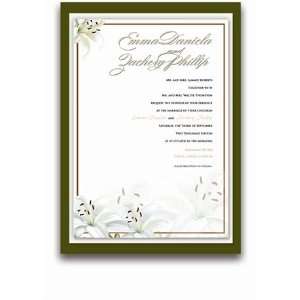   : 80 Rectangular Wedding Invitations   Flower Affair: Office Products