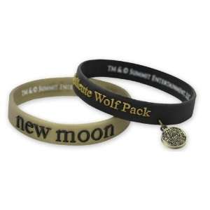  New Moon Rubber Bracelet Set: Quileute Wolf Pack with 