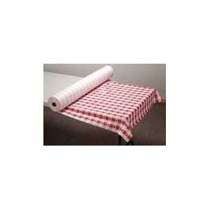  40 x 200 Inch Red Gingham Tissue Roll Tablecover: Kitchen 