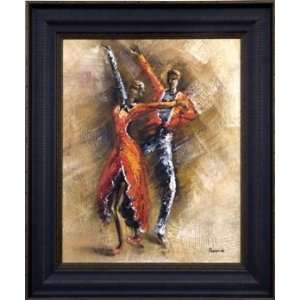   CY0951B 8603 Dance Steps I Framed Oil Painting: Home & Kitchen