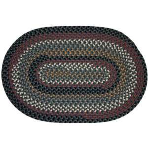   Indoor / Outdoor Rugs   Teal 10x13 Oval Braided Rug: Furniture & Decor