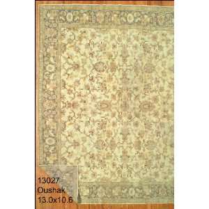  10x13 Hand Knotted Oushak Turkey Rug   106x130