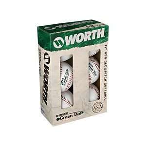   ASA 11 Inch Synthetic Slow Pitch Softball 6 Pack