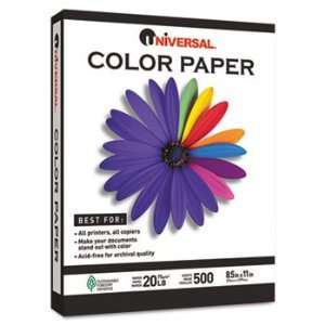Universal 11208   Colored Paper, 20lb, 8 1/2 x 11, Ivory, 500 Sheets 