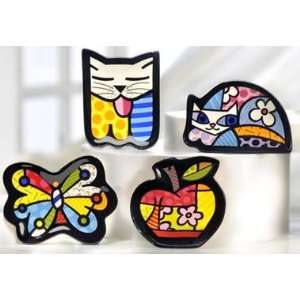  Romero Britto Dolomite Teabag Holders: Home & Kitchen