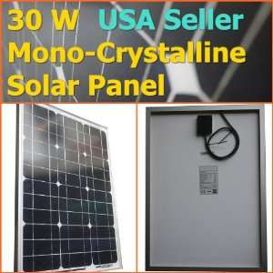  30 Watt 12v Mono crystalline Solar Panel Module Patio 