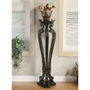 Dark Brown Traditional Plant Stand 