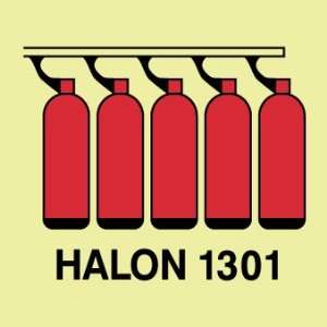  SIGNS SYMBOL HALON 1301 BATTERY: Home Improvement