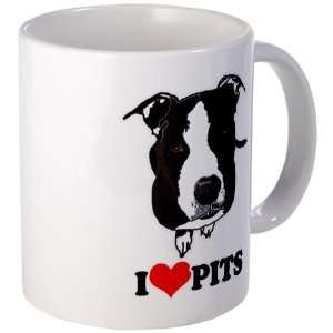  I Love Pits Ceramic Coffee Mug: Kitchen & Dining