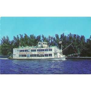 1970s Vintage Postcard Paddlewheel Queen Cruising Supper Club   Fort 