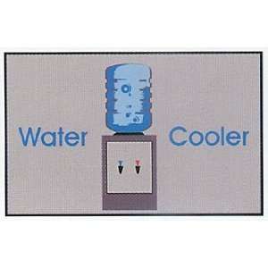  Water Cooler Mat   Grey   2 x 3 Office Products
