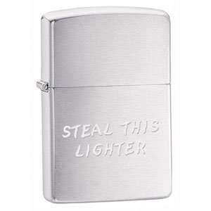    Zippo   Brushed Chrome, Steal This Lighter