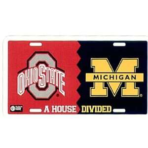  Michigan/Ohio State House Divided Auto Tag: Sports 