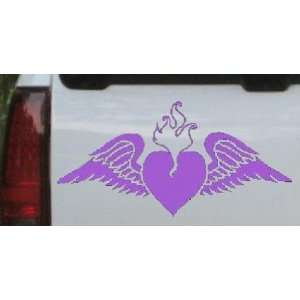  Heart With Wings and Flames Car Window Wall Laptop Decal 