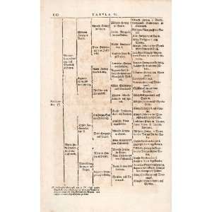 1721 Woodblock Print Genealogy Ancestry Kingdom Spain Saxony Habsburg 