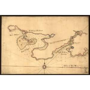  1760s Map of St. Marys and Petit dGrat Harbour: Home 