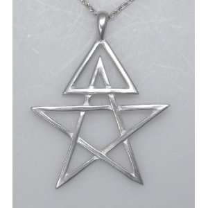   Sterling Silver 3rd Degree Pentagram, Made in America: Jewelry