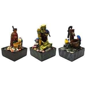  Mini Tabletop Birds Water Fountains Set of 3: Everything 