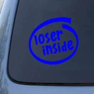   INSIDE   Vinyl Car Decal Sticker #1808  Vinyl Color: Blue: Automotive