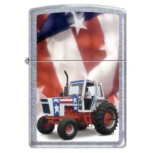  CASE IH Tractor with American Flag Patriotic Zippo Lighter 