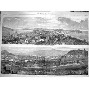  1869 Town Port Macao China View Athens Railway Station 