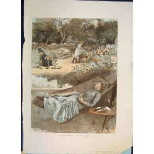  Midsummer Dream Garden Hammock Colour Print 1886