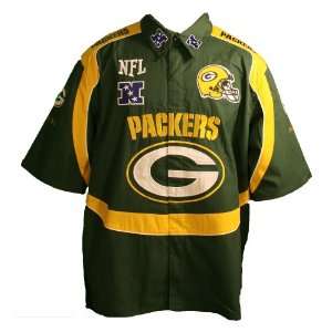  NFL Green Bay Packers Endzone Button Up Shirt: Sports 