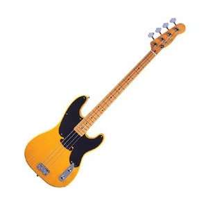   51 Butterscotch Electric Precision P Bass Guitar Musical Instruments