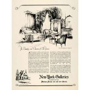  1925 Ad New York Galleries French XVIII Century Furniture 