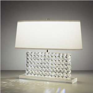   Abbey Hayworth Crystal Accent Lamp with White Shade