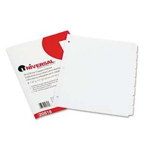 Universal® Write On/Erasable Indexes with Eight White Tabs, Letter 