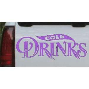 Purple 60in X 22.0in    Cold Drinks Advertising Window Decal Business 