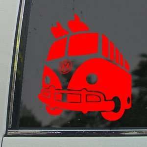  VW Bus Old School Soul Surfer Red Decal Window Red Sticker 