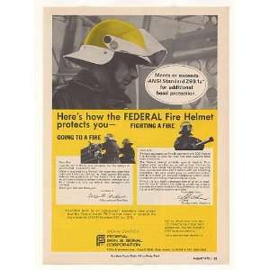  1975 Federal Sign Signal FH 2 Fire Helmet Print Ad: Home 