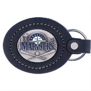  Seattle Mariners Large Leather/Pewter Key Ring   MLB 
